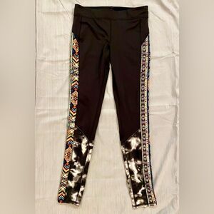 Mossimo Supply Co. Black Leggings with Vibrant Pattern